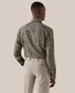 Eton Checked Merino Wool Wide Spread Collar Shirt Brown