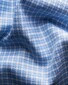 Eton Checked Signature Twill Organic Cotton Overhemd Lichtblauw-Blauw