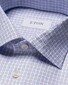 Eton Checked Signature Twill Organic Cotton Overhemd Roze-Blauw