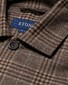 Eton Checked Wool Cashmere Heavy Flanel Overshirt Bruin