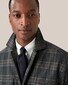 Eton Checked Wool Cashmere Heavy Flannel Overshirt Dark Green