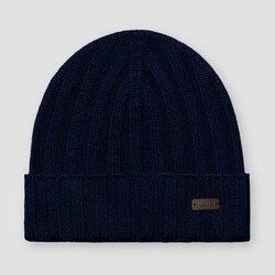 Eton Classic Beany Luxury Cashmere Stripe Knit Muts Navy