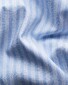 Eton Classic Bengal Stripes Fine Basketweave Texture Oxford Overhemd Licht Blauw