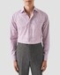 Eton Classic Check Pattern Signature Twill Organic Cotton Overhemd Roze