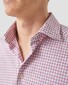 Eton Classic Check Pattern Signature Twill Organic Cotton Overhemd Roze