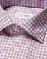 Eton Classic Check Pattern Signature Twill Organic Cotton Overhemd Roze