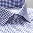 Eton Classic Check Twill Stretch Overhemd Diep Blauw