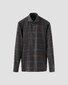 Eton Classic Dark Check Flanel Overhemd Navy-Bruin