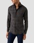 Eton Classic Dark Check Flanel Overhemd Navy-Bruin