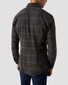 Eton Classic Dark Check Flanel Overhemd Navy-Bruin