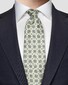 Eton Classic Medallion Pattern Silk Tie Light Green