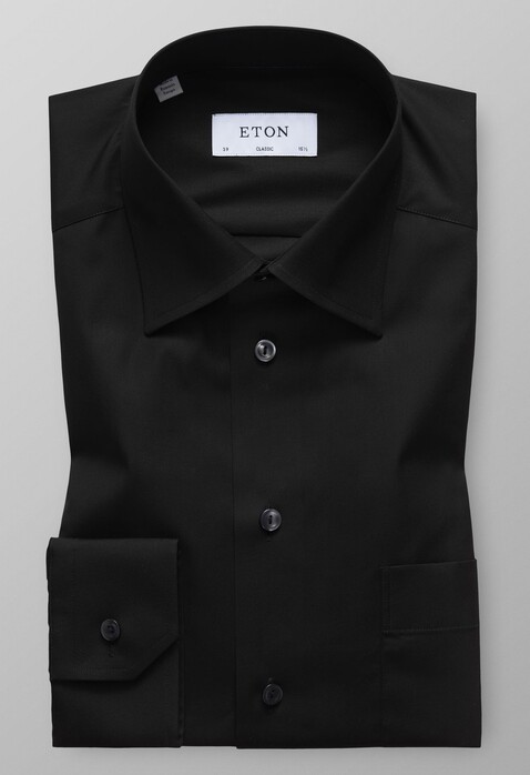 Eton Classic Shirt Overhemd Zwart
