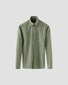 Eton Colored Cotton Denim Button Down Horn-Effect Buttons Overhemd Groen