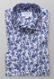 Eton Contemporary Fit Floral Print Overhemd Diep Blauw