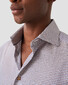 Eton Contemporary Houndstooth Signature Twill Overhemd Midden Bruin