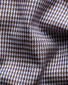Eton Contemporary Houndstooth Signature Twill Overhemd Midden Bruin