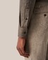 Eton Cotton Light Flanel Wide Spread Collar Overhemd Donker Bruin