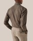 Eton Cotton Light Flanel Wide Spread Collar Overhemd Donker Bruin