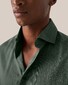 Eton Cotton Light Flanel Wide Spread Collar Overhemd Donker Groen