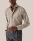 Eton Cotton Light Flanel Wide Spread Collar Overhemd Licht Bruin