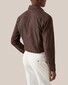 Eton Cotton Light Flannel Wide Spread Collar Shirt Burgundy