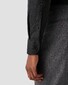 Eton Cotton Light Flannel Wide Spread Collar Shirt Dark Gray