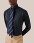 Eton Cotton Light Flannel Wide Spread Collar Shirt Navy
