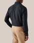 Eton Cotton Light Flannel Wide Spread Collar Shirt Navy
