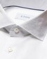 Eton Cotton Linen Blend Faux-Uni Mother of Pearl Buttons Shirt White