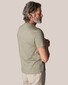 Eton Cotton Linen Jersey Round Neck T-Shirt Green