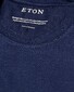 Eton Cotton Linen Jersey Round Neck T-Shirt Navy