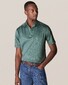 Eton Cotton Linen Jersey Uni Poloshirt Dark Green
