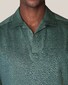 Eton Cotton Linen Jersey Uni Poloshirt Dark Green