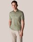 Eton Cotton Linen Jersey Uni Poloshirt Green
