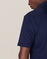 Eton Cotton Linen Jersey Uni Poloshirt Navy