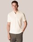 Eton Cotton Linen Jersey Uni Poloshirt Off White
