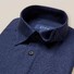 Eton Cotton Linen Poloshirt Dark Blue Extra Melange