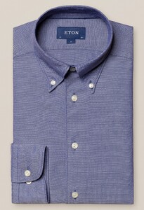 Eton Cotton Lyocell Soft Royal Oxford Overhemd Navy