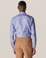 Eton Cotton Lyocell Stretch Knit Effect Button Under Shirt Blue