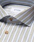 Eton Cotton Lyocell Stretch Stripe Overhemd Groen