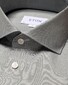 Eton Cotton Lyocell Stretch Wide-Spread Collar Overhemd Donker Groen