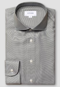 Eton Cotton Lyocell Stretch Wide-Spread Collar Shirt Dark Green