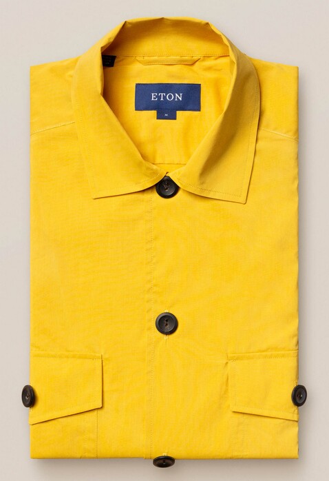 Eton Cotton Nylon Wind Overshirt Geel