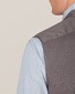 Eton Cotton Nylon Wind Vest Cardigan Dark Brown Melange