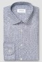 Eton Cotton Signature Poplin Allover Geometric Pattern Overhemd Blauw