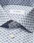 Eton Cotton Signature Poplin Geometric Pattern Shirt Dark Evening Blue