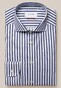 Eton Cotton Signature Twill Wide Stripe Shirt Dark Navy