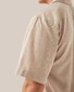 Eton Cotton Silk Resort Horn Effect Buttons Overhemd Licht Bruin