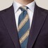 Eton Cotton Silk Stripe Tie Blue