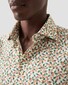 Eton Cotton Tencel Allover Hand Painted Pineapple Design Overhemd Oranje-Groen